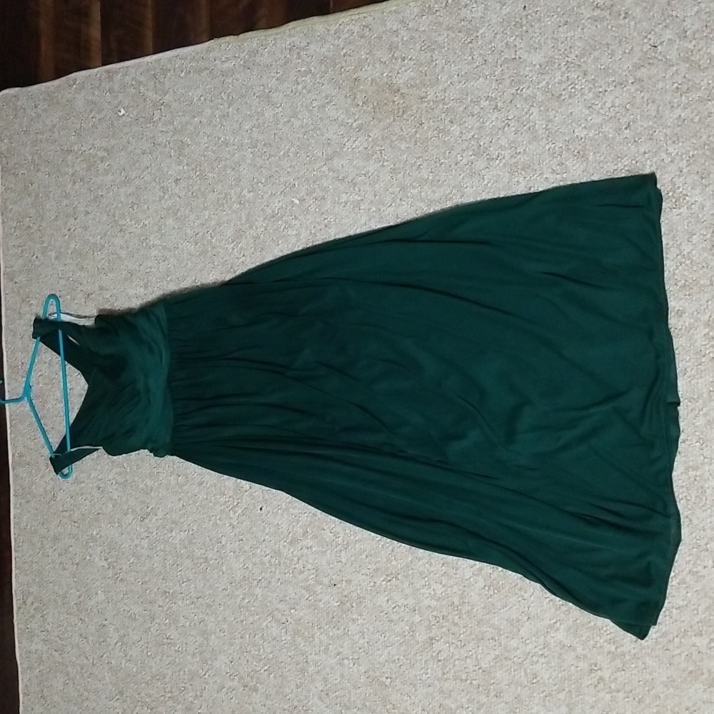 David's Bridal Juniper Green Bridesmaid Dress